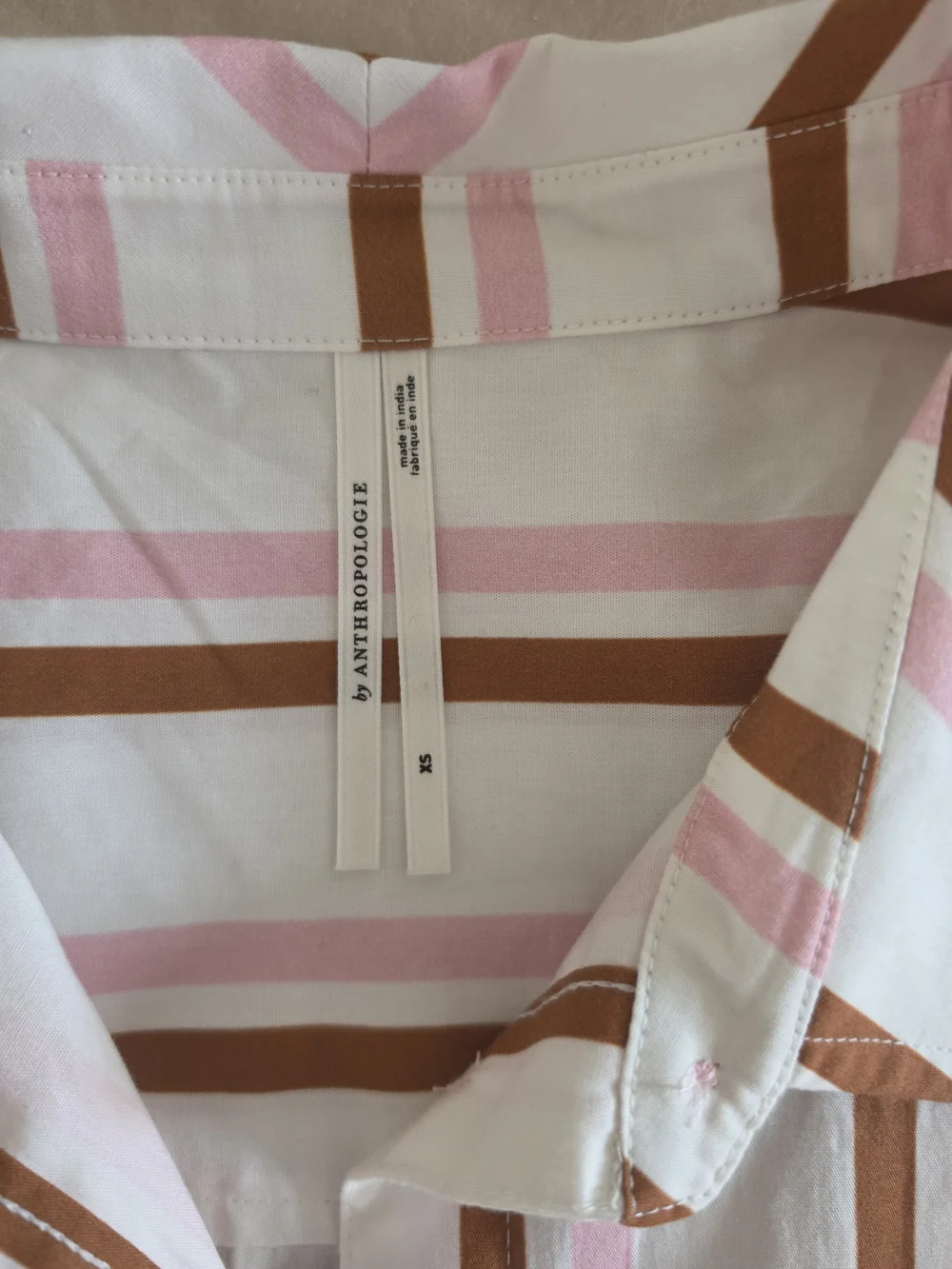 Anthropologie Striped Button-Down Tunic/Shirt